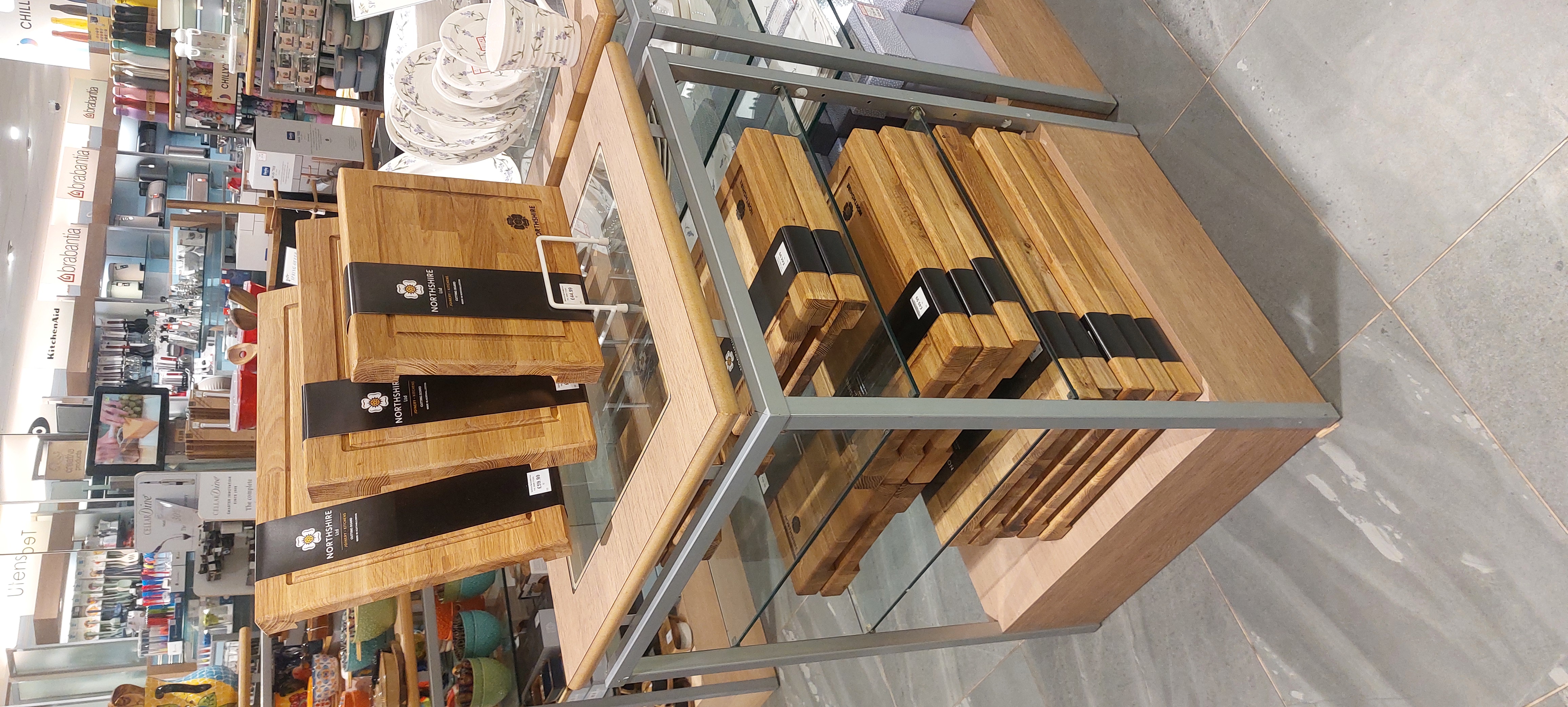 Northshire cutting boards displayed at Barkers Home