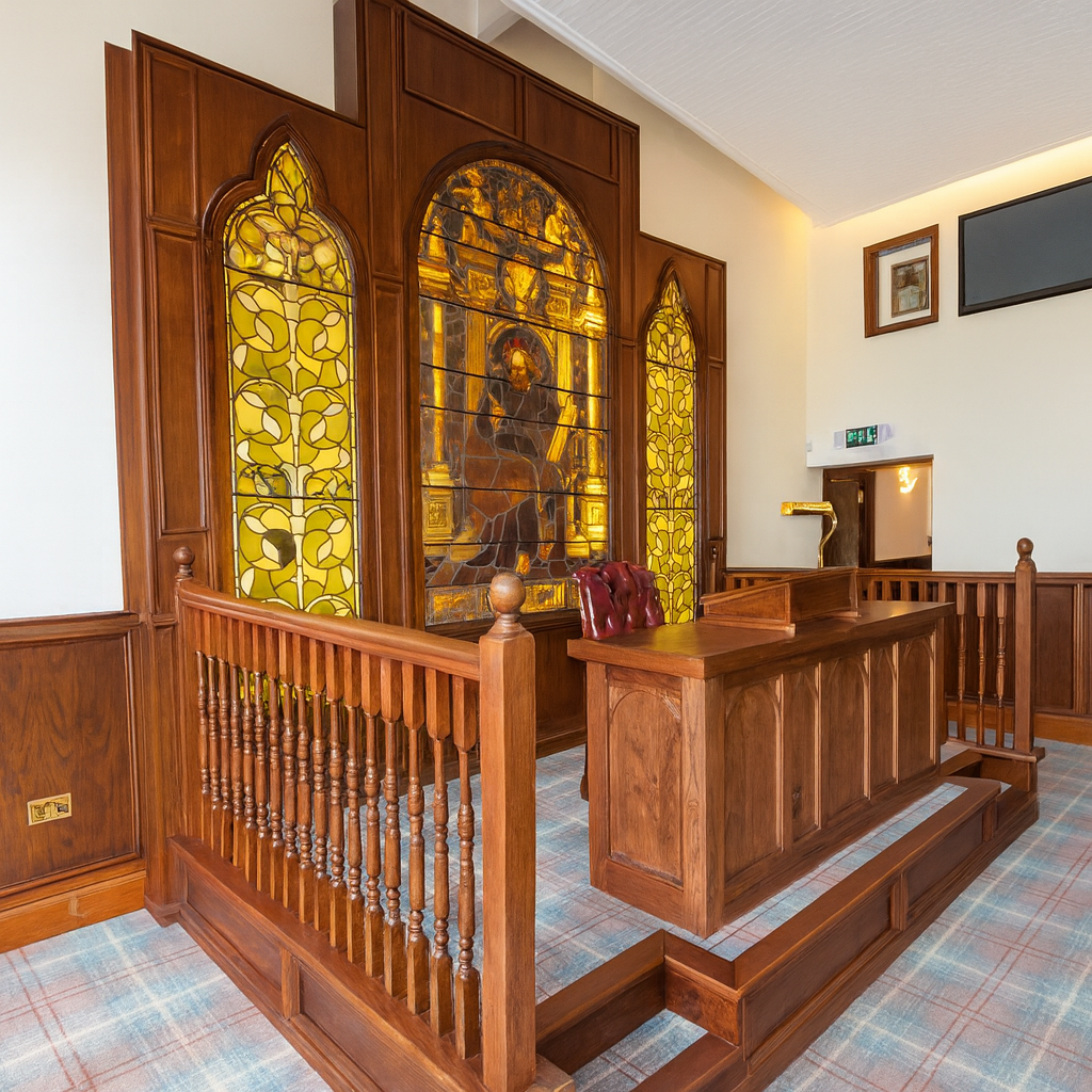 Traditional stained timber panelling and joinery interior