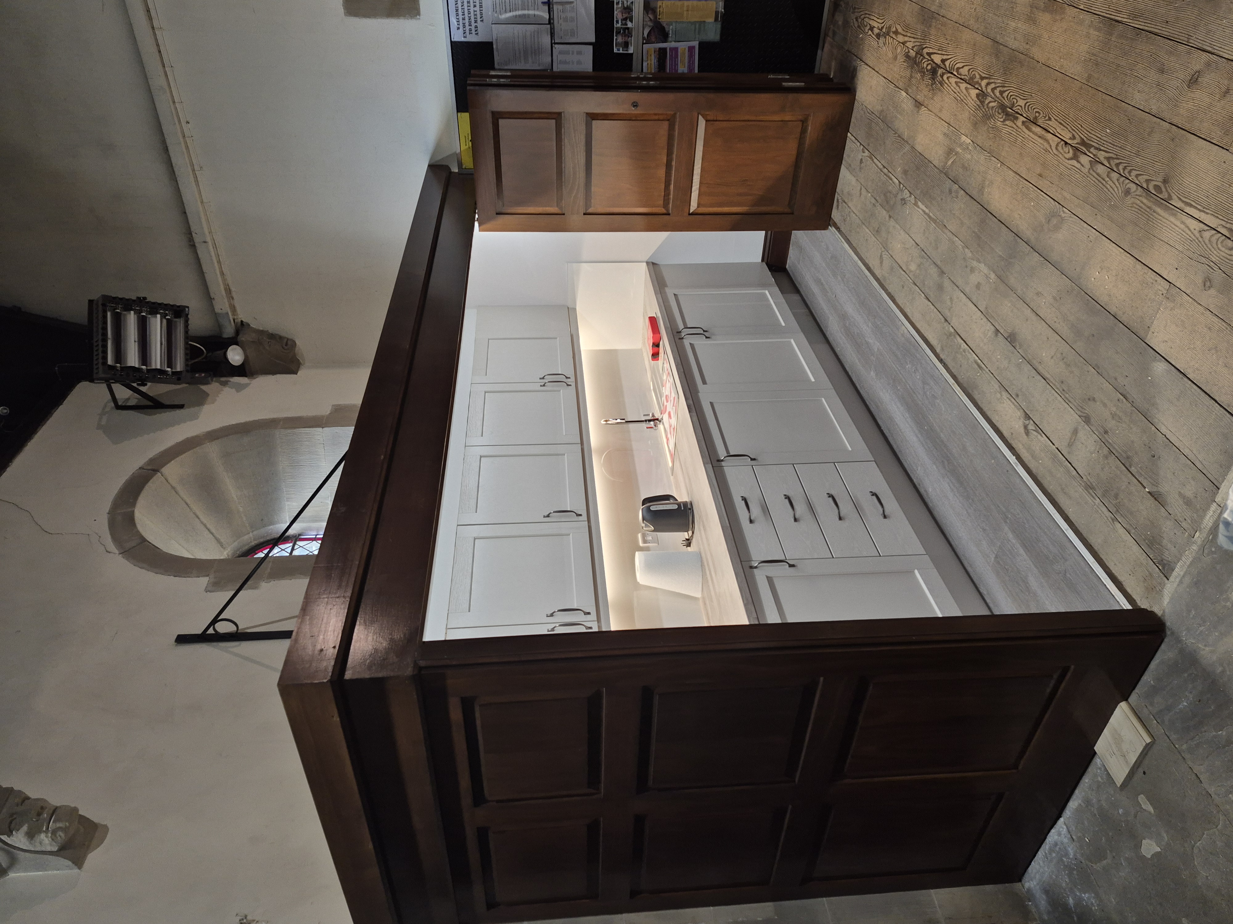 Kitchen cabinetry in a church project